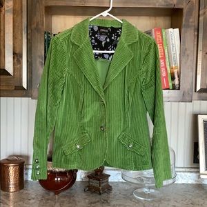 Green corduroy blazer
